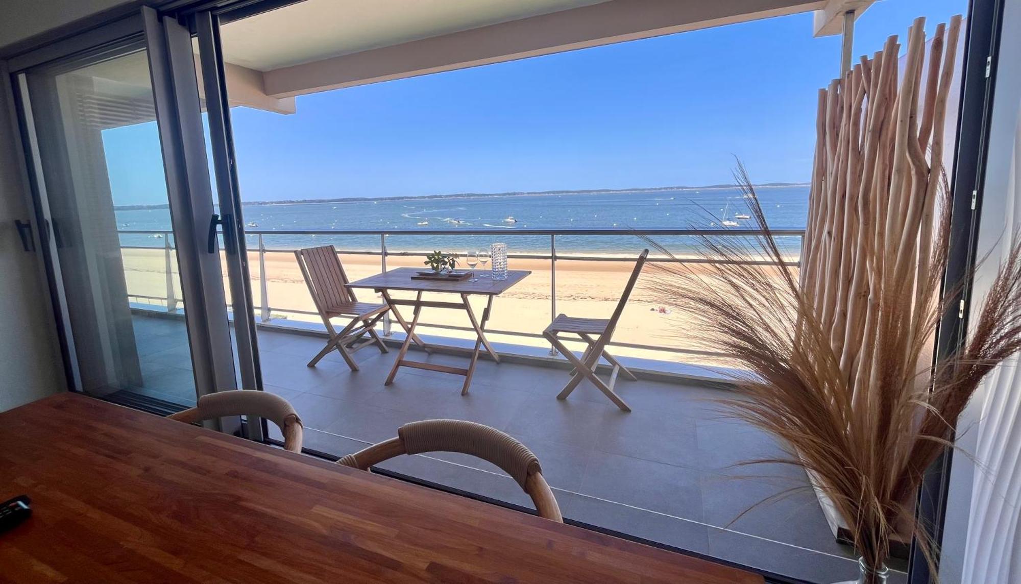 Premiere Ligne Acces Prive Et Direct A La Plage Vue Mer Arcachon Exterior foto