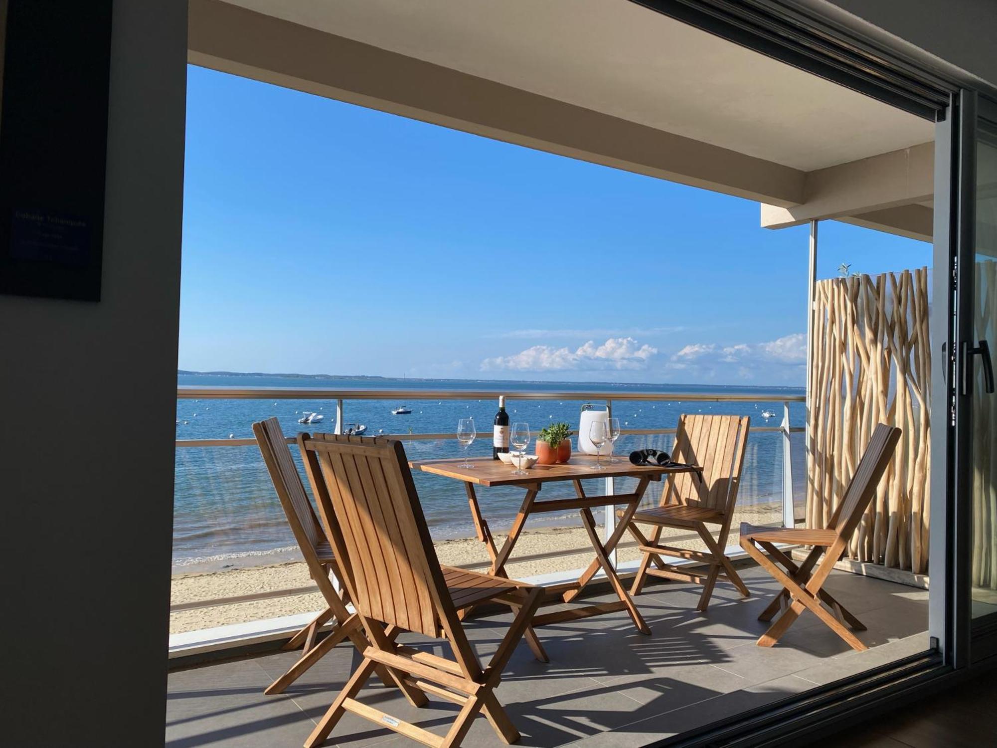 Premiere Ligne Acces Prive Et Direct A La Plage Vue Mer Arcachon Exterior foto